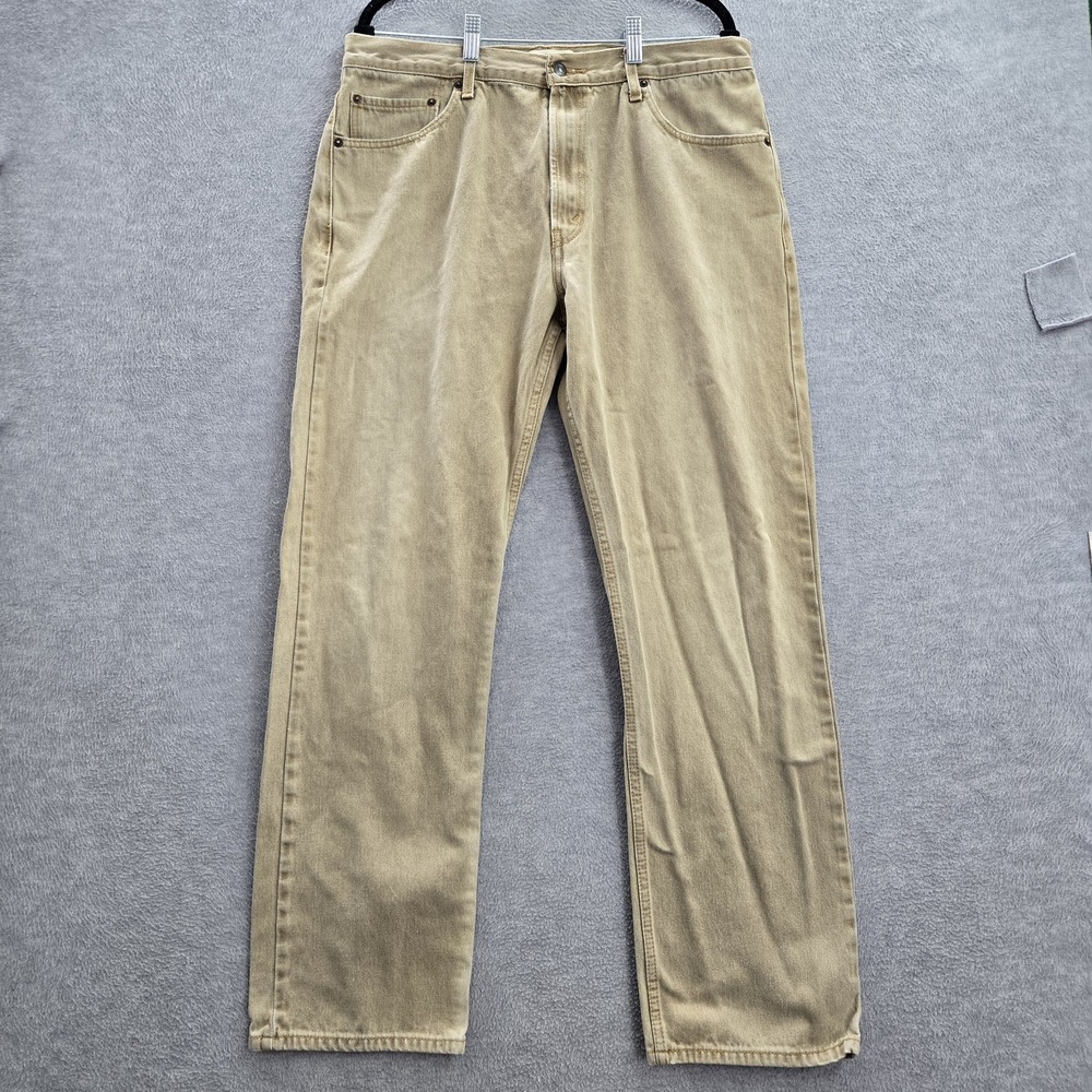 Levi's‎ 505 Men Jeans 36X32 Beige Denim Y2K 31" Inseam Cotton READ